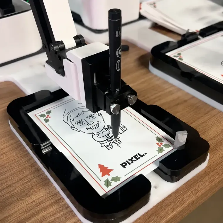Sketchbooth en una activación navideña